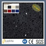 Crystal Black Colors Big Slab Quartz Stone