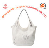 Top Sale Latest Engraving Flower Leather Hobo Bag for Women