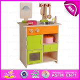2015 New Style Kids Kitchen Set Toy, Latest Modern Wooden Toy Kitchen for Children, Pretend Play Cook Wooden Kitchen Toy W10c149