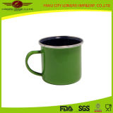 Popular Green Enamel Mug with Enamel Hand