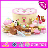 2015 New Arrival Wooden Birthday Cake Toy, DIY Birthday Present Wood Cake Toy Set, Colorful Cutting Play Kid Play Set Toys (W10B102)