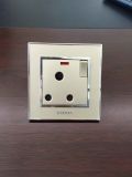 New Design British Standard 15A Switched Socket with Neon