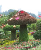 Evergreen Ornamental Mushroom Artificial Topiary Plant