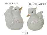 Porcelain Ceramic Duck Statue for Home Decor