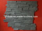 Competitive 100% Superior Natural Black Slate Random Wall Stone