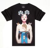 Wholesale Fashion Ladies Sublimation Printing 3D T-Shirt (HT-AMY-T-SHIRT-011)