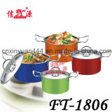 Sell Well Stainless Steel Colorful 4PCS/Set Cookware (FT-1806)