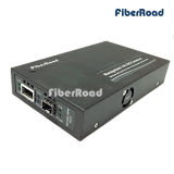 Long Haul Standalone Web-Smart 10g Fiber Media Converter SFP+ to XFP with 3r Repeater