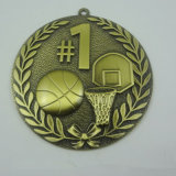 2014 3D Basketball Sport Medal Antique Bronze Medal (XS-C2014)