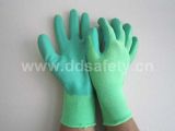 Green Nylon Green Latex Gloves (DNL412)