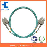 Sc / PC Om3 Fiber Optic Patch Cord Aqua Cable