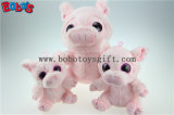 New Design Plush Stuffed Pink Pig Toy with Big Eyes Bos1168