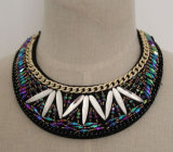 Ladies Handmade Crystal Choker Necklace Collar Garment Accessories
