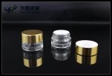 5ml Round Cosmetic Cream Glass Jar Goldern Caps Glassware