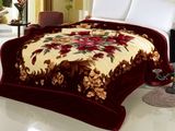 Plain Soft Flower Printing Fleece Blankets