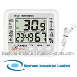 Hygro-Thermometer Clock & Calendar with Indoor and Outdoor Temperature (KT204)