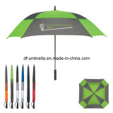 Square Air Vent Double Canopy/Double Layer Golf Umbrella