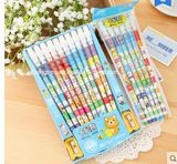 Color Print Cartoon Bear Pencil with Pencil Sharpener