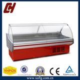 Red Color Supermarket Meat Display Refrigerator