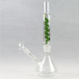 Glass Pipe Glass Smoking Pipe with Helix Percolator 16 Inches High (GB-072)