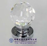 Crystal Door Knob With Brass Base (CT110-50D-TDL)