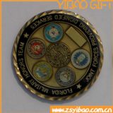 High Quality Custom 2D/3D Souvenir Coin with Plating Gold (YB-Co-05)