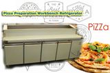 Four Doors Pizza Preparation Workbench Refrigerator