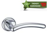 Simple Type Zinc Alloy Door Handles on Rose