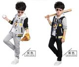 2015 New Arrival Two-Piece Autumn Winter Three Piece Suit Fashion Cotton Baseball Uniform Children Apparel