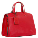 Md6049 Newest Red Cow Leather Larget Tote Bag, Ladies Plain Satchel Bag