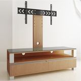 4 Mm Silkscreened Tempered Black Glass TV Stand (M802-B)