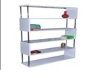 Five Layer MDF High Gloss Lacquer Bookshelf (YM-26020T)