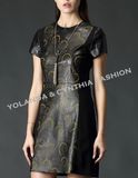 100% Imported High Quality Sheep Leather Women Outer Wear/Fashion Hollow-out Leather Dress/Women's Clothing