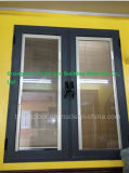 Guangzhou Commerical French Casement Window with Blinds