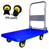 150kg/300kg Blue Plastic Platform Folding Hand Trolley