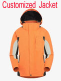 DIY Promotion Outdoor Good Quality Garment, Children's Jacket, Windproof and Waterproof Breathable Ski Mountaineering Sport Wears in Orange Colour