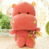20cm Red Hippo Plush Animal Toys