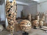 Hand Carved Wood Art Sculpture for Space Decoration
