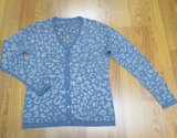 Ladies Wool/Polyester Knitted Sweater with Jacquard