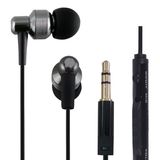 Fashion Design Popular Black Metal Earphone with Microphone