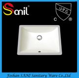 North America Hot Sale Biscuit Under Mount Ceramic Sink (SN018B)