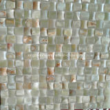 Pure Green Oval Jade Mosaic Tile