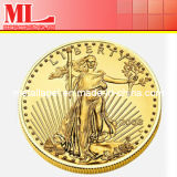 Rolloff Crane Machine Antique Brass Coin (MLW-050514-211)