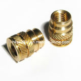 CNC Precision Threaded Brass Knurled Hot Melt Plastic Molding Inserts Nut