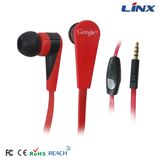 Metal Flat Cable Best Earphones with Microphone and Volume Control for iPhone