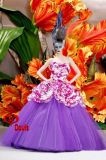 Purple Strapless Quinceanera Dress (QD1222)