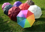 Colorful Retractable Rainbow 3fold Gift Umbrella, Umbrella for Rain