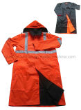 High Quality Police Reversible Raincoat with Reflective Tape