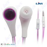 High Quality New Design Flat Cable Earphone with Microphone