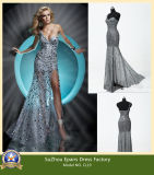 Fashion Evening Dresses Sexy One Shoulder Beaded Sequins Sweetheart Prom Dresses (CL19)